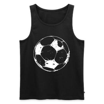 Soccer Drawing - Men's Premium Organic Tank Top - black - Front - AI Model Male 178 light (178cm)
