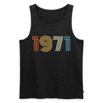 1971 Gift 1971 Vintage 1971 - Men's Premium Organic Tank Top - black - Front - Michal (187cm)