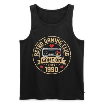 Original 1990's Vintage | Birthday Gift 1990 - Men's Premium Organic Tank Top - black - Front - Michal (187cm)