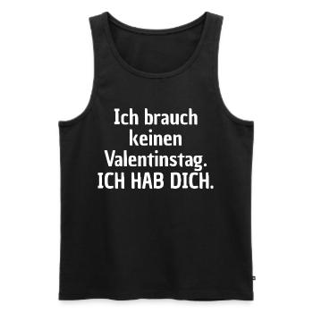 Je n’ai pas besoin d’un t-shirt de la Saint-Valentin - Débardeur bio Premium Homme - noir - Devant - AI Model Male 178 light (178cm)