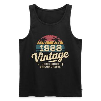 Großartig seit 1988 1988 Geburtstagsgeschenk - Männer Premium Bio Tank Top - Schwarz - Vorne - AI Model Male 178 light (178cm)