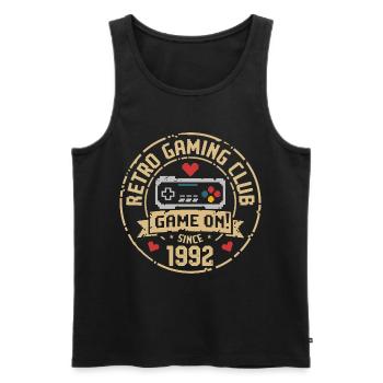 Vintage 1992 Geburtstag 1992 Geschenk 1992  - Männer Premium Bio Tank Top - Schwarz - Vorne - Michal (187cm)