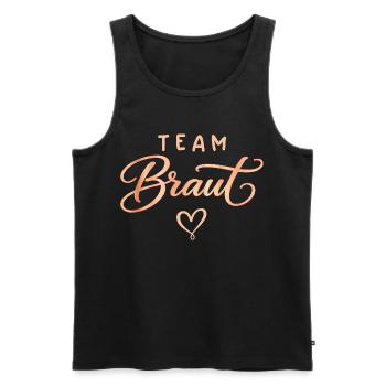 Fête de garçon T-shirt féminin Équipe de célibataires Mariée - Débardeur bio Premium Homme - noir - Devant - AI Model Male 178 light (178cm)