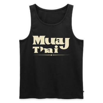 Muay thai - Men's Premium Organic Tank Top - black - Front - Michal (187cm)