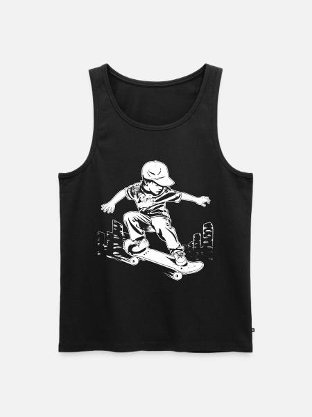 Little Skater - Men's Premium Organic Tank Top - black