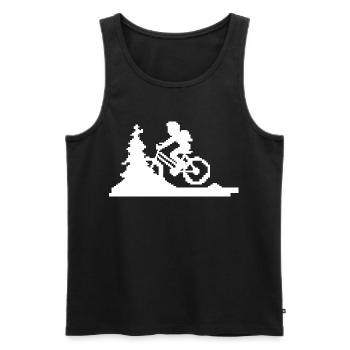 Pixel VTT - Débardeur bio Premium Homme - noir - Devant - Michal (187cm)