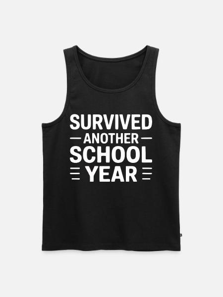 Survived Another School Year Statement - Men's Premium Organic Tank Top - black