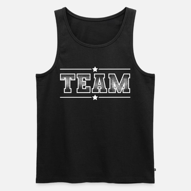 Team - Männer Premium Bio Tank Top - Schwarz