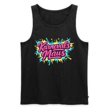 Karnevalsmaus Lustig Süß Party Geschenk - Männer Premium Bio Tank Top - Schwarz - Vorne - AI Model Male 178 light (178cm)