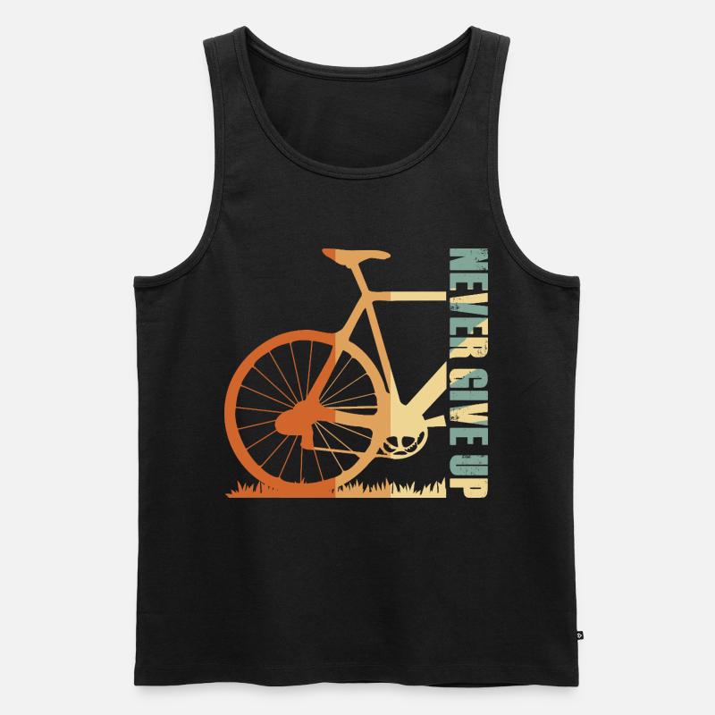 Fahrrad-Silhouette Gradient-Design - Männer Premium Bio Tank Top - Schwarz
