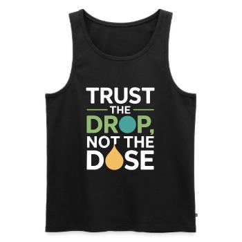 Certified Clinical Dilution Specialist Apparel  - Men's Premium Organic Tank Top - black - Front - Michal (187cm)
