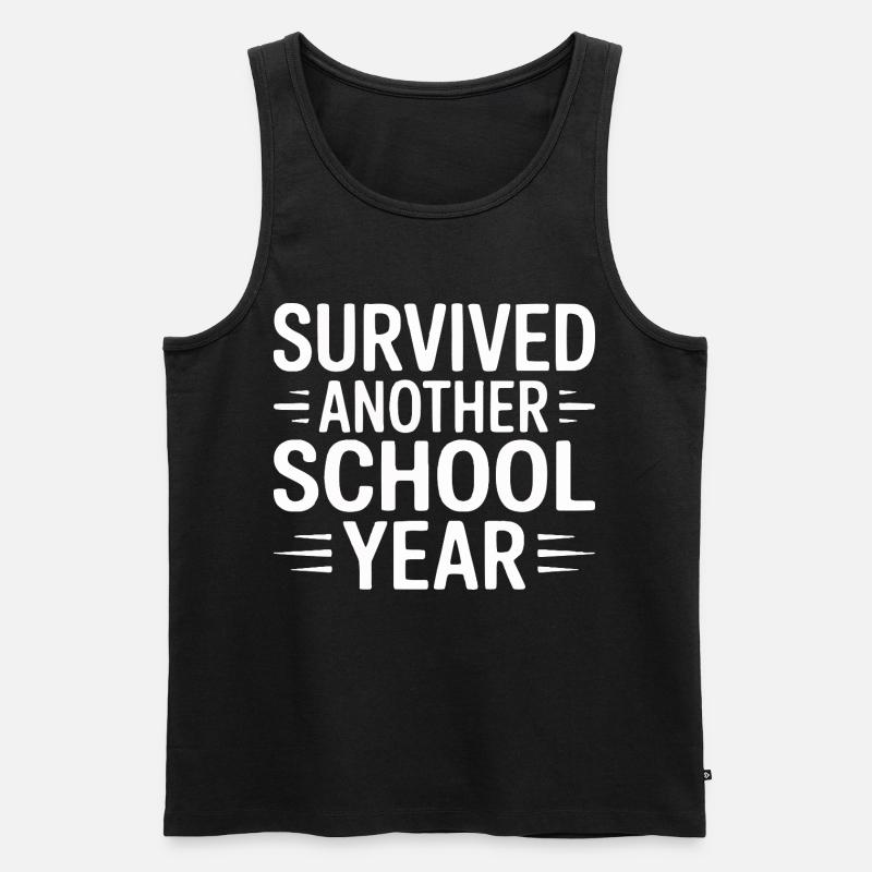 Survived Another School Year Design - Männer Premium Bio Tank Top - Schwarz