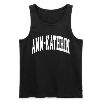 Ann-Kathrin - Men's Premium Organic Tank Top - black - Front - AI Model Male 178 light (178cm)