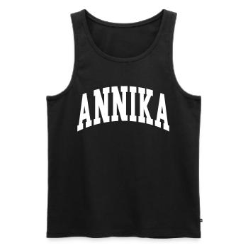 Annika - Débardeur bio Premium Homme - noir - Devant - AI Model Male 178 light (178cm)