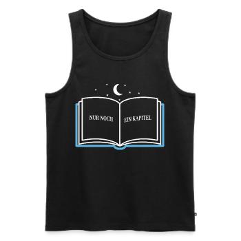 Il ne reste qu’un chapitre – la lecture - Débardeur bio Premium Homme - noir - Devant - AI Model Male 178 light (178cm)