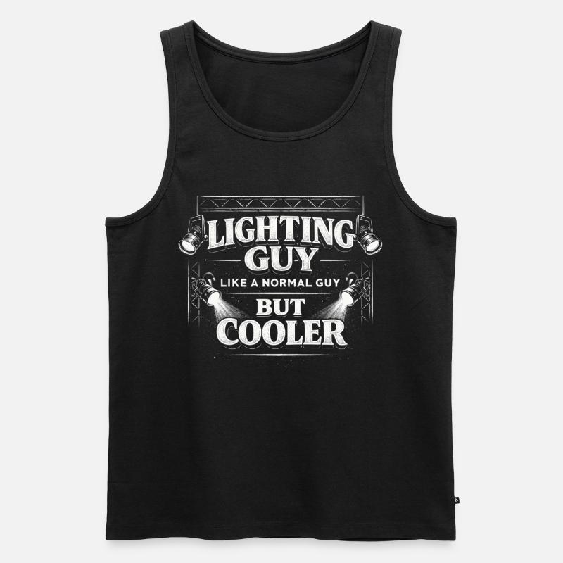 Lichttechniker Beleuchtungstechniker Lighting Guy - Männer Premium Bio Tank Top - Schwarz