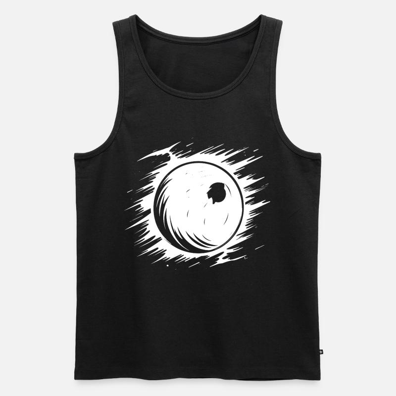Bowlingkugel Zeichnung - Männer Premium Bio Tank Top - Schwarz