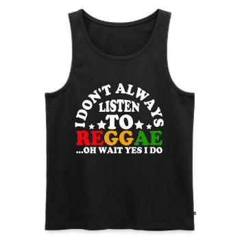 Hör nicht auf Reggae Circle - Männer Premium Bio Tank Top - Schwarz - Vorne - AI Model Male 178 light (178cm)