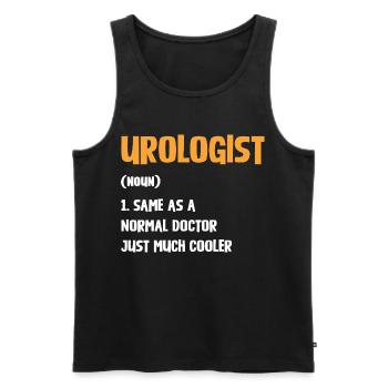 Urologe Humor Shirt - Männer Premium Bio Tank Top - Schwarz - Vorne - AI Model Male 178 light (178cm)