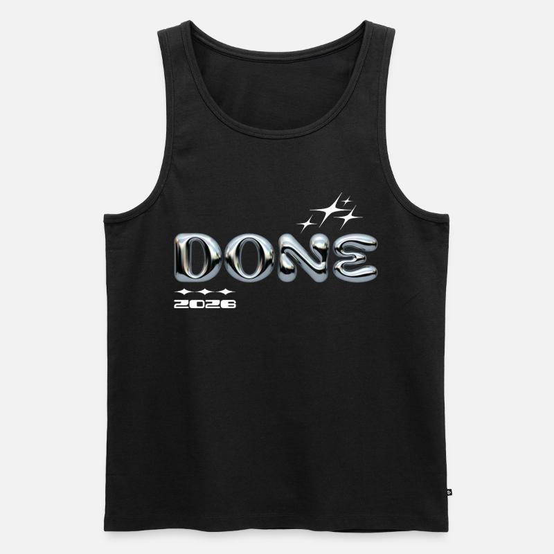Fertig 2028 Chromblasen-Design - Männer Premium Bio Tank Top - Schwarz