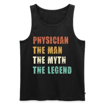 Arzt Mythos Legende Shirt - Männer Premium Bio Tank Top - Schwarz - Vorne - AI Model Male 178 light (178cm)