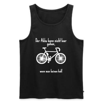 Mountain bike no battery sporty saying - Men's Premium Organic Tank Top - black - Front - Michal (187cm)