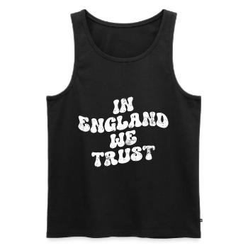 In England we trust - Männer Premium Bio Tank Top - Schwarz - Vorne - AI Model Male 178 light (178cm)