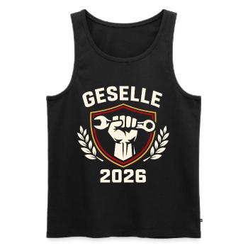 Geselle 2026 Geschraubt Geschwitzt Gewonnen - Männer Premium Bio Tank Top - Schwarz - Vorne - Michal (187cm)