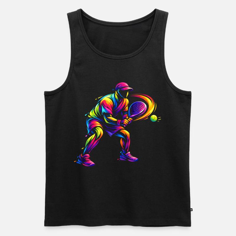 Padelspieler Geschenk Kinder Junge Leidenschaft - Männer Premium Bio Tank Top - Schwarz