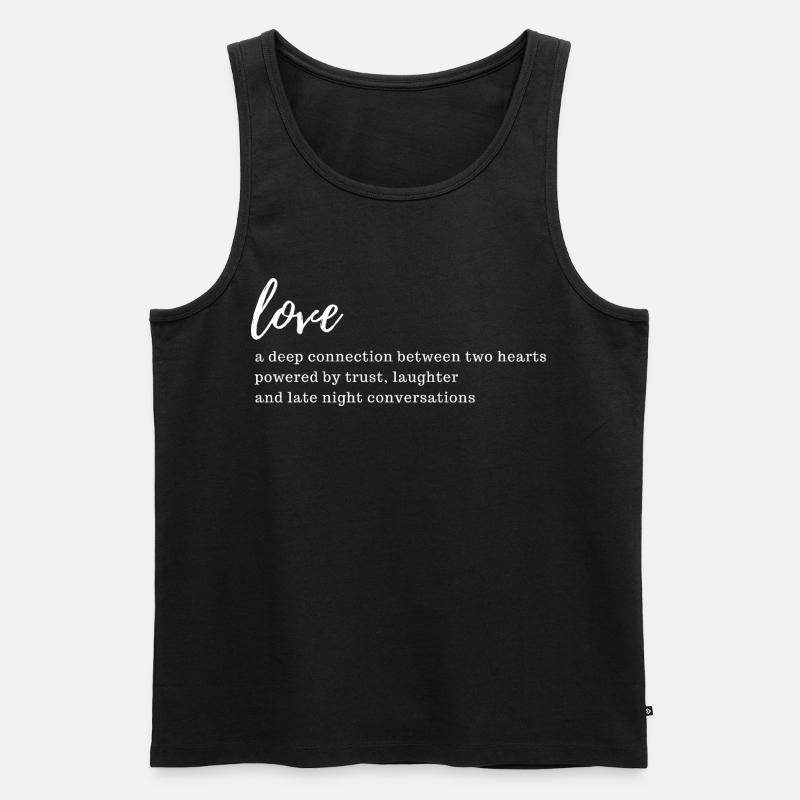 Love Text Valentines Day - Männer Premium Bio Tank Top - Schwarz