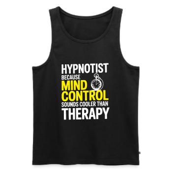 Certified Clinical Neuro-Behavioral Specialist  - Men's Premium Organic Tank Top - black - Front - AI Model Male 178 light (178cm)