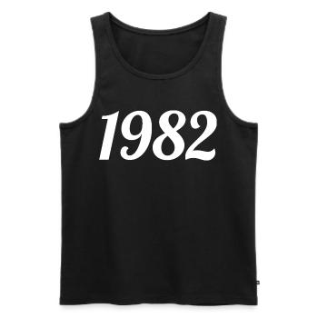 1982 Vintage 1982 Retro Birthday 1982 Gift - Men's Premium Organic Tank Top - black - Front - Michal (187cm)