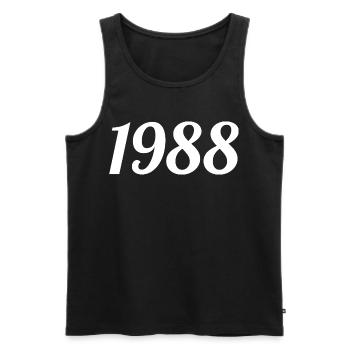 1988 Vintage 1988 Anniversaire Rétro 1988 Cadeau - Débardeur bio Premium Homme - noir - Devant - Michal (187cm)