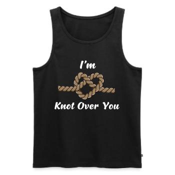 I'm Knot Over You Rope Heart - Men's Premium Organic Tank Top - black - Front - Michal (187cm)
