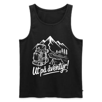 Abenteuer-Rucksackwandern – Im Freien - Männer Premium Bio Tank Top - Schwarz - Vorne - Michal (187cm)