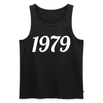 1979 Vintage 1979 Retro Geburtstag 1979 Geschenk - Männer Premium Bio Tank Top - Schwarz - Vorne - Michal (187cm)