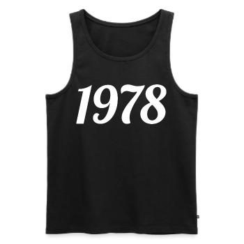 1978 Vintage 1978 Anniversaire Rétro 1978 Cadeau - Débardeur bio Premium Homme - noir - Devant - Michal (187cm)