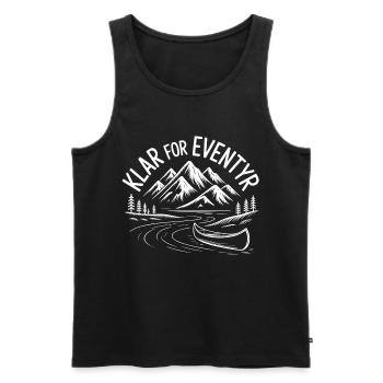Ready for adventures in the mountains and rivers - Men's Premium Organic Tank Top - black - Front - Michal (187cm)