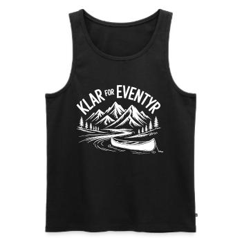 Prêts pour l'aventure : Montagnes et kayak - Débardeur bio Premium Homme - noir - Devant - Michal (187cm)
