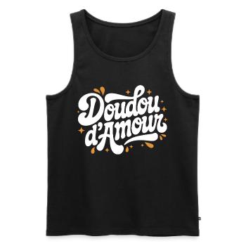 Love cuddly toy - Men's Premium Organic Tank Top - black - Front - AI Model Male 178 light (178cm)