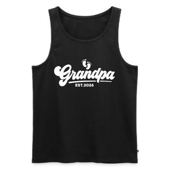 Opa 2026 - Stolzer Opa - Geschenkidee - Männer Premium Bio Tank Top - Schwarz - Vorne - AI Model Male 178 light (178cm)