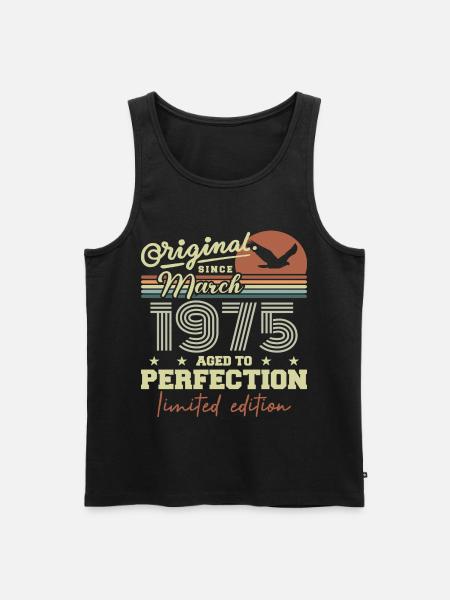 Birthday March 1975 - Men's Premium Organic Tank Top - black