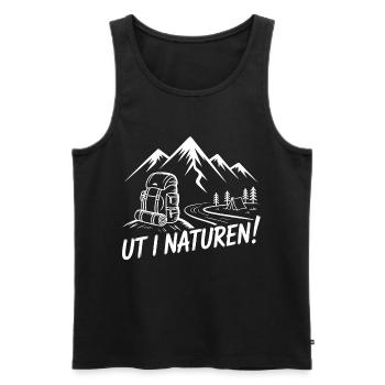 Backpacking in the mountains – Out in nature! - Men's Premium Organic Tank Top - black - Front - Michal (187cm)