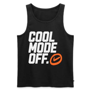 Coolmodus Aus Logo - Männer Premium Bio Tank Top - Schwarz - Vorne - AI Model Male 178 light (178cm)