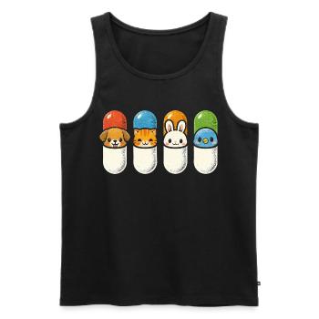 Veterinarian Veterinarian - Men's Premium Organic Tank Top - black - Front - AI Model Male 178 light (178cm)