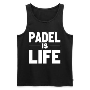 Le padel est la déclaration de vie des joueurs de padel - Débardeur bio Premium Homme - noir - Devant - Michal (187cm)