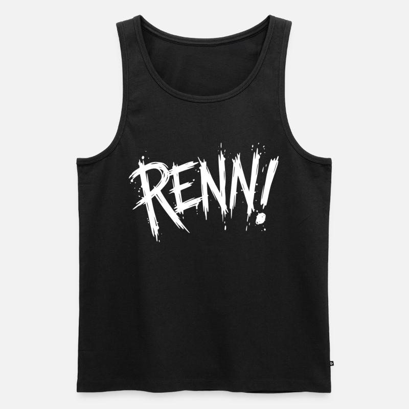 Courir! (Course, course, jogging, coureur) - Débardeur bio Premium Homme - noir