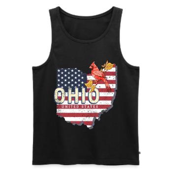 Ohio United States Vintage USA Souvenir - Men's Premium Organic Tank Top - black - Front - Michal (187cm)