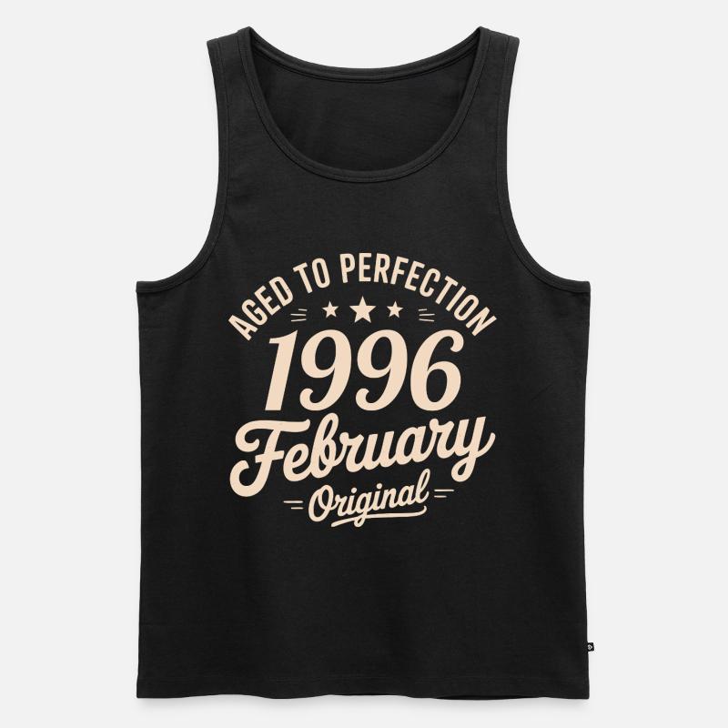 Février 1996 – Februar 1996 - Männer Premium Bio Tank Top - Schwarz