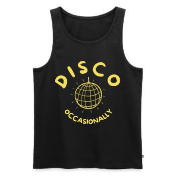 Disco Occasionally - Together Together Retroyellow - Männer Premium Bio Tank Top - Schwarz - Vorne - AI Model Male 178 light (178cm)